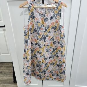 Rachel Zoe 100% Linen Floral Multicolored Dress Small